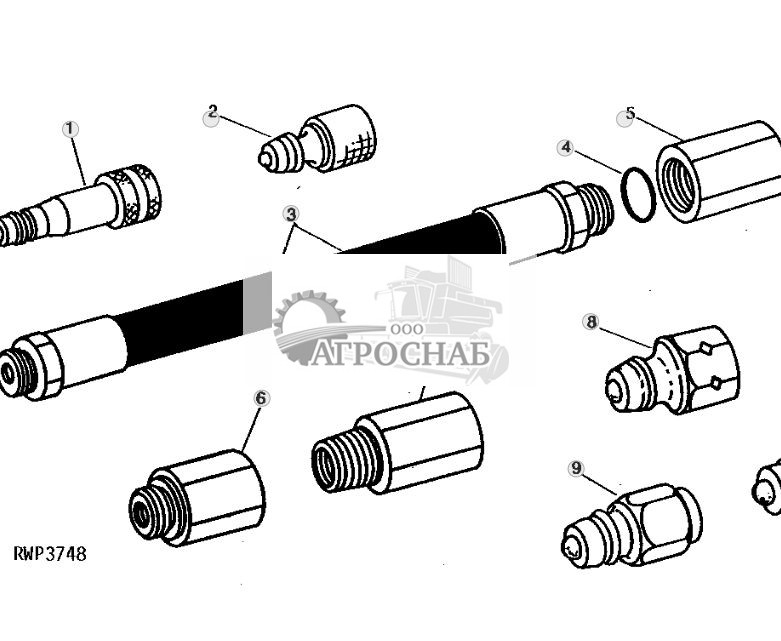 ЛИНИИ ГИДРАВЛИЧЕСКОГО МАСЛА И ФИТИНГИ РАБОЧЕГО ОБОРУДОВАНИЯ - ST104551 665.jpg